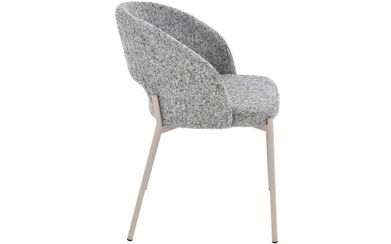 2 Sillas Comedor Moderna Tapizada Gris Patas Metal Ancares