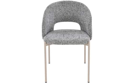 2 Sillas Comedor Moderna Tapizada Gris Patas Metal Ancares