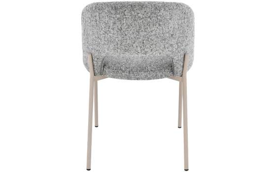 2 Sillas Comedor Moderna Tapizada Gris Patas Metal Ancares