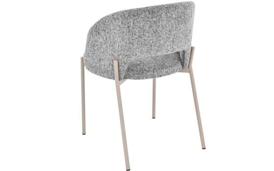 2 Sillas Comedor Moderna Tapizada Gris Patas Metal Ancares