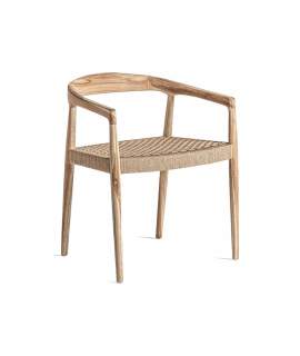 2 Sillon Comedor Contemporaneo Caen en Teca Backlyn