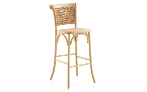 2 Taburetes de Olmo Rattan y Abaca Diseño Moderno Allaert 2 Taburetes de Olmo Rattan y Abaca Diseño Moderno Allaert