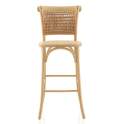 2 Taburetes de Olmo Rattan y Abaca Diseño Moderno Allaert 2 Taburetes de Olmo Rattan y Abaca Diseño Moderno Allaert