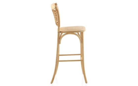 2 Taburetes de Olmo Rattan y Abaca Diseño Moderno Allaert 2 Taburetes de Olmo Rattan y Abaca Diseño Moderno Allaert