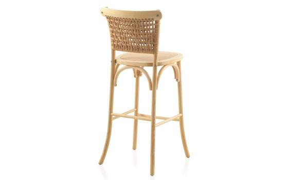 2 Taburetes de Olmo Rattan y Abaca Diseño Moderno Allaert 2 Taburetes de Olmo Rattan y Abaca Diseño Moderno Allaert