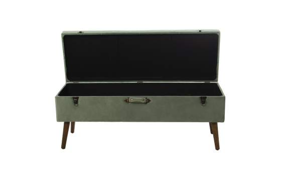 3 Banquetas Baul Tapizadas Verde Claro Estilo Actual Alarnat