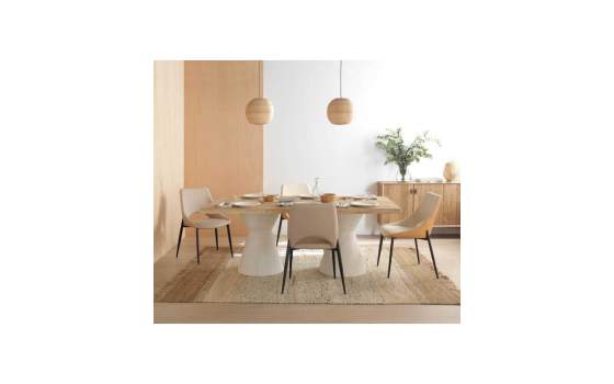 4 Sillas Comedor Diseño Moderno Bicolor Beige Mostaza Adiska 4 Sillas Comedor Diseño Moderno Bicolor Beige Mostaza Adiska