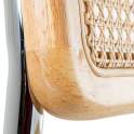 4 Sillas Diseño Vintage Acero Cromado Madera Ratan Serie Aranyo 4 Sillas Diseño Vintage Acero Cromado Madera Ratan Serie Aranyo