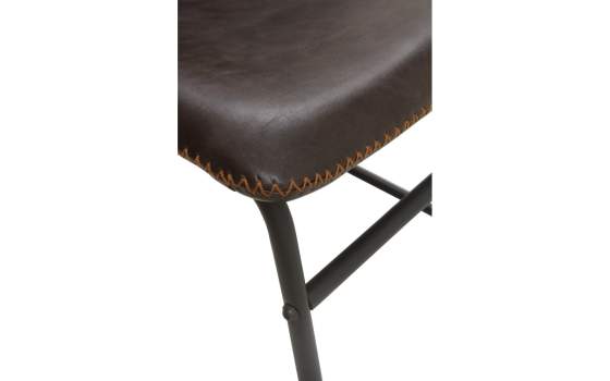 4 Sillas Estilo Industrial Acero y Tejido Marron Serie Natibre