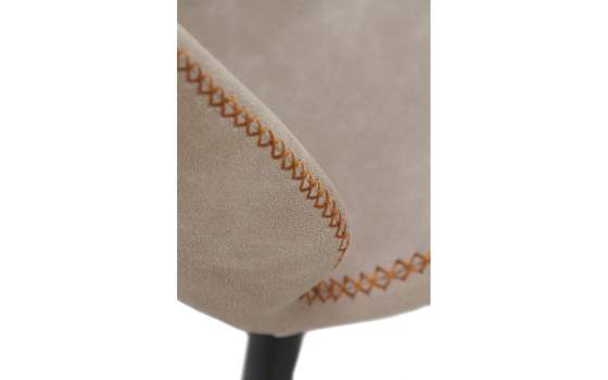 4 Sillas Modernas Tapizadas Beige Patas Metalicas  Atiganta