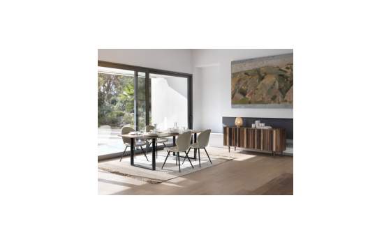 4 Sillas Modernas Tapizadas Beige Patas Metalicas Serie Ariagar 4 Sillas Modernas Tapizadas Beige Patas Metalicas Serie Ariagar