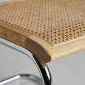 4 Sillas Retro Actual Acero Madera Rejilla Serie Salavas