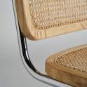 4 Sillas Retro Actual Acero Madera Rejilla Serie Salavas