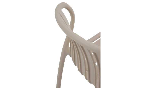 4 Sillas Terraza Jardin de Polipropileno Color Camel Acouer