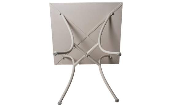 4 Sillas y Mesa Jardín Cuadrada Mosaico y Forja Blanca Audyn