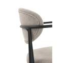 4 Sillones Comedor Acero Diseño Moderno Tapizado Gris Allard