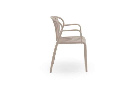 4 Sillones Terraza Jardin en Polipropileno Camel Serie Acouer 4 Sillones Terraza Jardin en Polipropileno Camel Serie Acouer