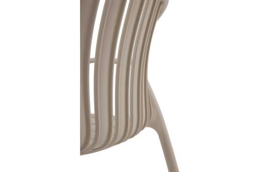 4 Sillones Terraza Jardin en Polipropileno Camel Serie Acouer 4 Sillones Terraza Jardin en Polipropileno Camel Serie Acouer