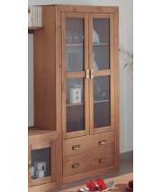 Alacena 2 Puerta Cristal y Cajones Rustica Actual Baiada