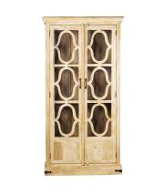 Alacena 2 Puertas Acristaladas y Talladas Estilo Etnico Ateast
