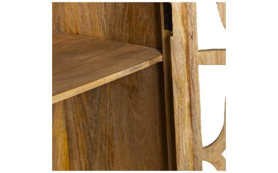 Alacena 2 Puertas Acristaladas y Talladas Estilo Etnico Ateast