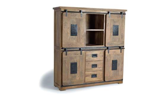 Alacena 4 Puertas Correderas Estilo Industrial Aibiri