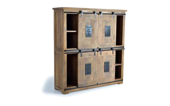 Alacena 4 Puertas Correderas Estilo Industrial Aibiri