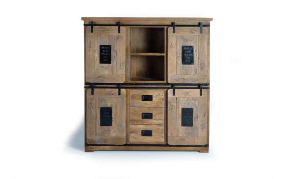 Alacena 4 Puertas Correderas Estilo Industrial Aibiri