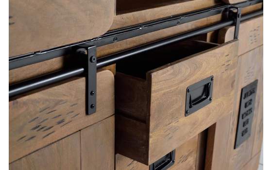 Alacena 4 Puertas Correderas Estilo Industrial Aibiri
