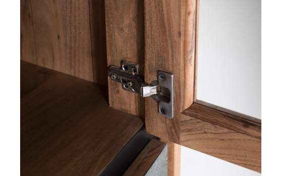 Alacena Actual 3 Puertas 3 Cajones Madera Acacia Arcagni