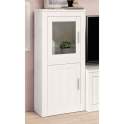 Alacena Estrecha Baja Pino Macizo Blanco 2 Puertas Aranys