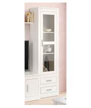 Alacena Estrecha Pino Macizo Blanco 1 Puerta 2 Cajones Aranys