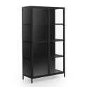 Alacena Industrial Acristalada 2 Puertas Metal Negro Darostes
