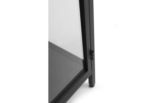 Alacena Industrial Acristalada 2 Puertas Metal Negro Darostes