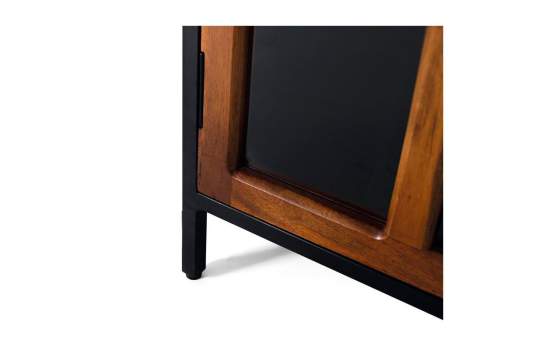 Alacena Industrial Madera Metal 2 Puertas Cristal Adeinas