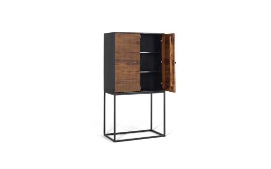 Alacena Licorera 2 Puertas Acanaladas Estilo Industrial Ariost