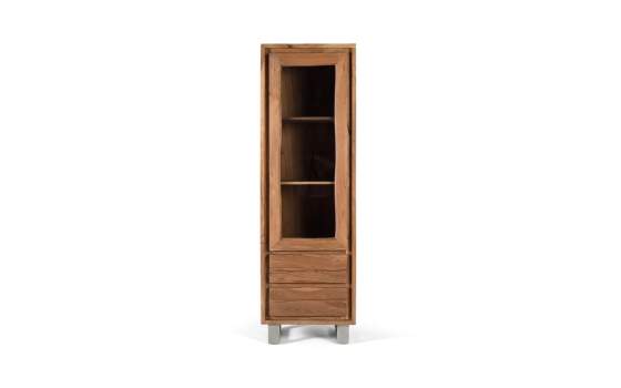 Alacena Madera Acacia 1 Puerta 2 Cajones - Serie Aratany