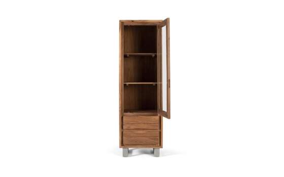 Alacena Madera Acacia 1 Puerta 2 Cajones - Serie Aratany