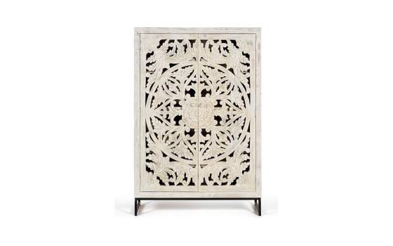 Alacena Madera de Mango y Hierro 2 Puertas Oriental Serie Anyada Alacena Madera de Mango y Hierro 2 Puertas Oriental Serie Anyada