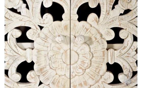 Alacena Madera de Mango y Hierro 2 Puertas Oriental Serie Anyada Alacena Madera de Mango y Hierro 2 Puertas Oriental Serie Anyada