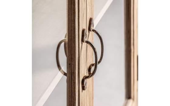 Alacena Madera Maciza Rustica 4 Puertas Acristaladas Idrija