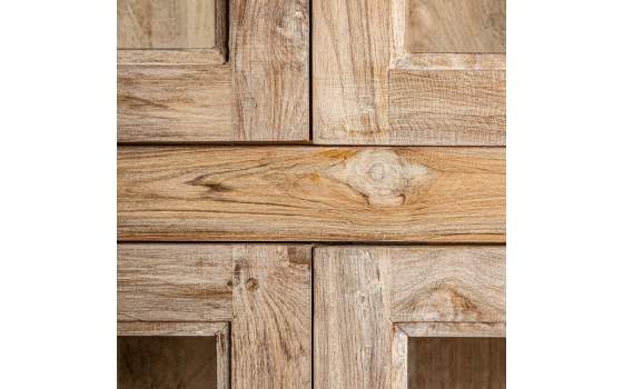 Alacena Madera Maciza Rustica 4 Puertas Acristaladas Idrija