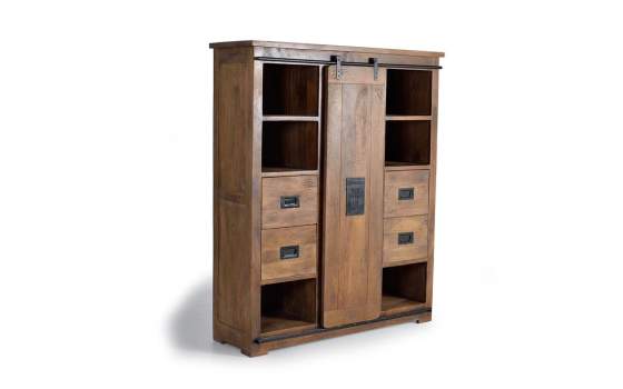 Alacena Mango 1 Puerta Corredera 4 Cajones Industrial Aibiri