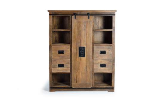 Alacena Mango 1 Puerta Corredera 4 Cajones Industrial Aibiri