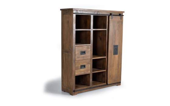 Alacena Mango 1 Puerta Corredera 4 Cajones Industrial Aibiri