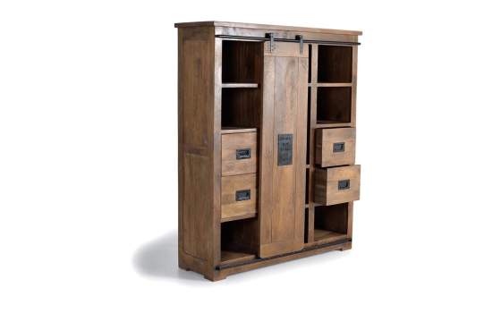 Alacena Mango 1 Puerta Corredera 4 Cajones Industrial Aibiri