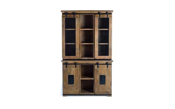 Alacena Mango 4 Puerta Corredera Estilo Industrial Serie Aibiri