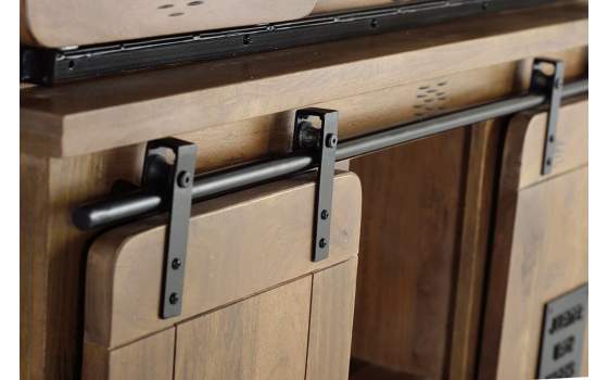 Alacena Mango 4 Puerta Corredera Estilo Industrial Serie Aibiri