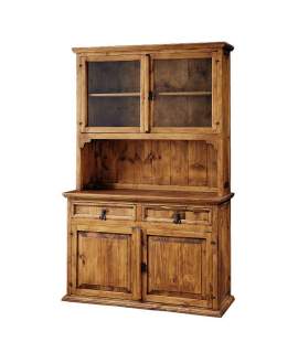 Alacena Rustica 4 Puertas 2 Cajones 1 Hueco Madera Envejecida