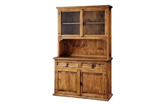 Alacena Rustica 4 Puertas 2 Cajones 1 Hueco Madera Envejecida